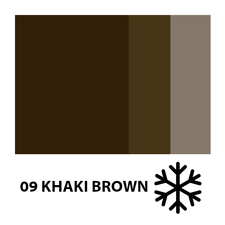 doreme concentrated pigments 09 khaki brown chart