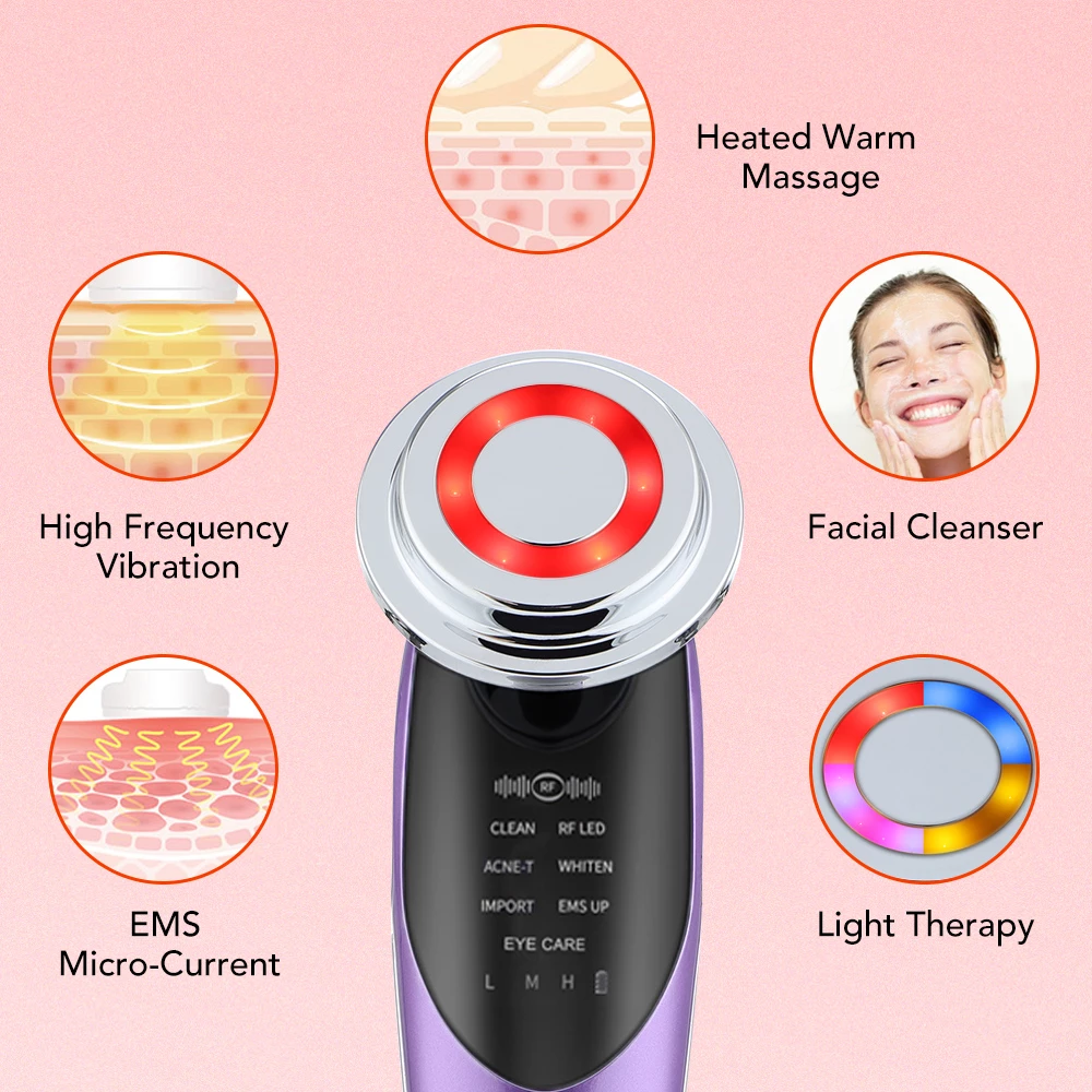 7 in 1 Face Lift Devices EMS RF Microcurrent Skin Rejuvenation Facial Massager Light Therapy Anti jpg Q90 jpg 1