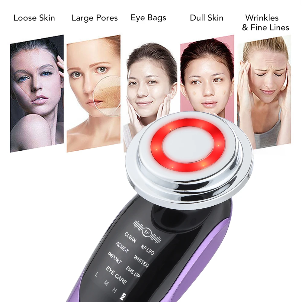 7 in 1 Face Lift Devices EMS RF Microcurrent Skin Rejuvenation Facial Massager Light Therapy Anti jpg Q90 jpg 4
