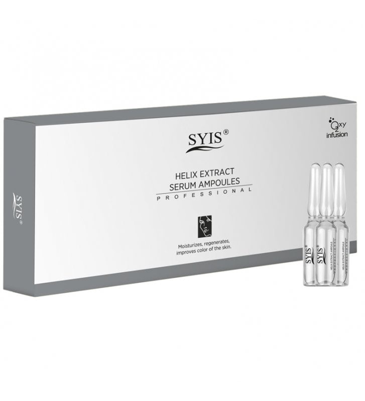 syis ampoules with snail slime helix extract serum 10x3ml