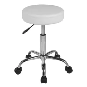 Σκαμπό Pu Άσπρο